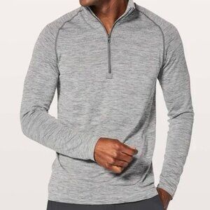 Lululemon Men’s Metal Vent Tech Long Sleeve Athletic 1/2 Zip Shirt Grey Small